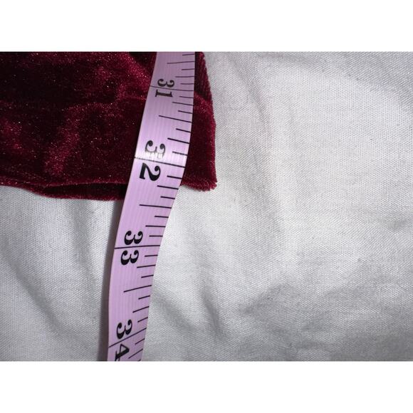 BURGUNDY STRETCH VELVET BELL BOTTOMS FLARES S - Picture 4 of 6